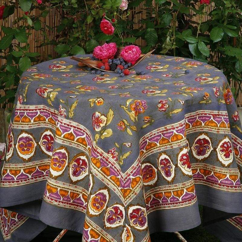 couleur-nature-pansy-nappe-rouge-grise-71x106-rectangulaire image 2