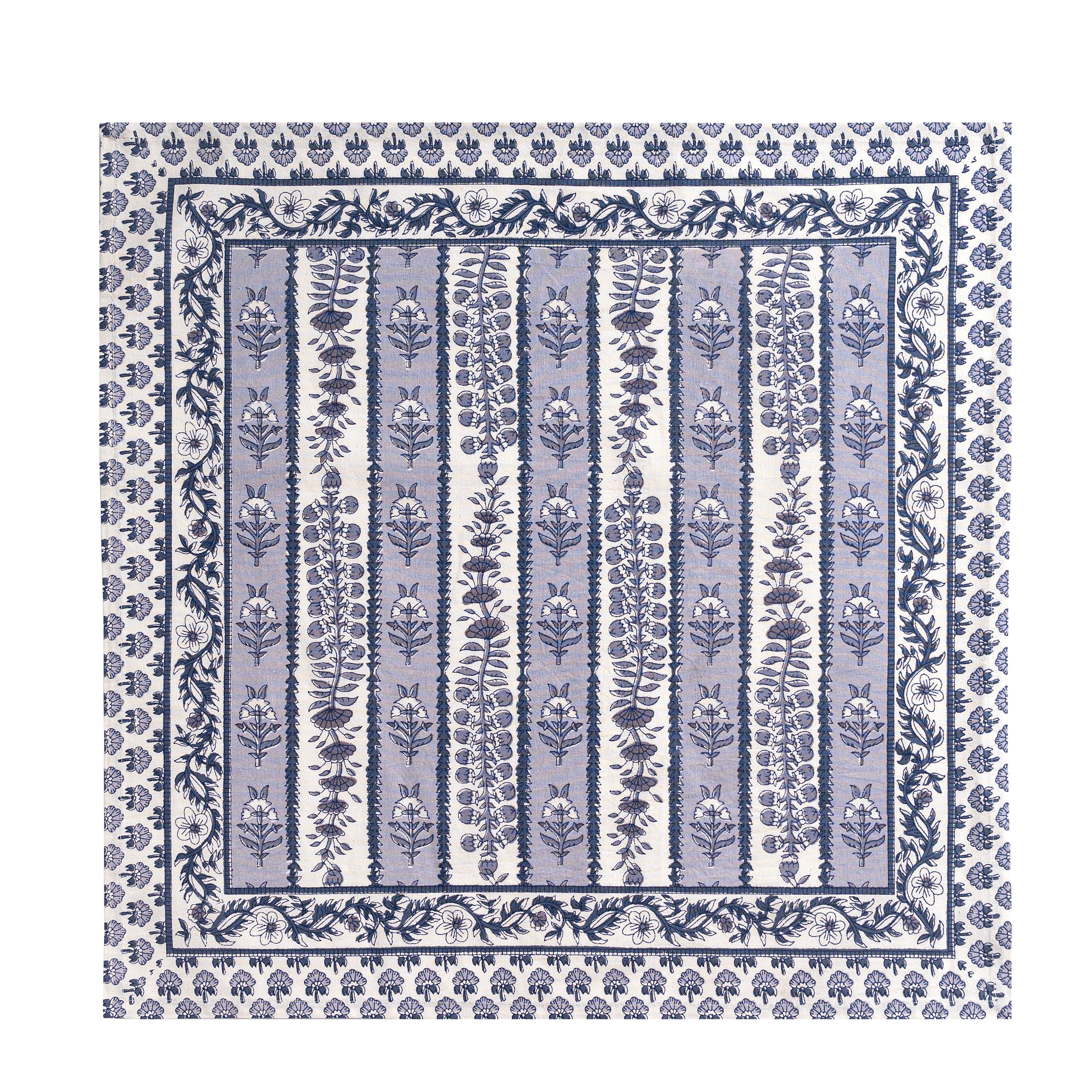 couleur-nature-avignon-serviette-tissu-bleu-marine-lot-de-6-floral image 4