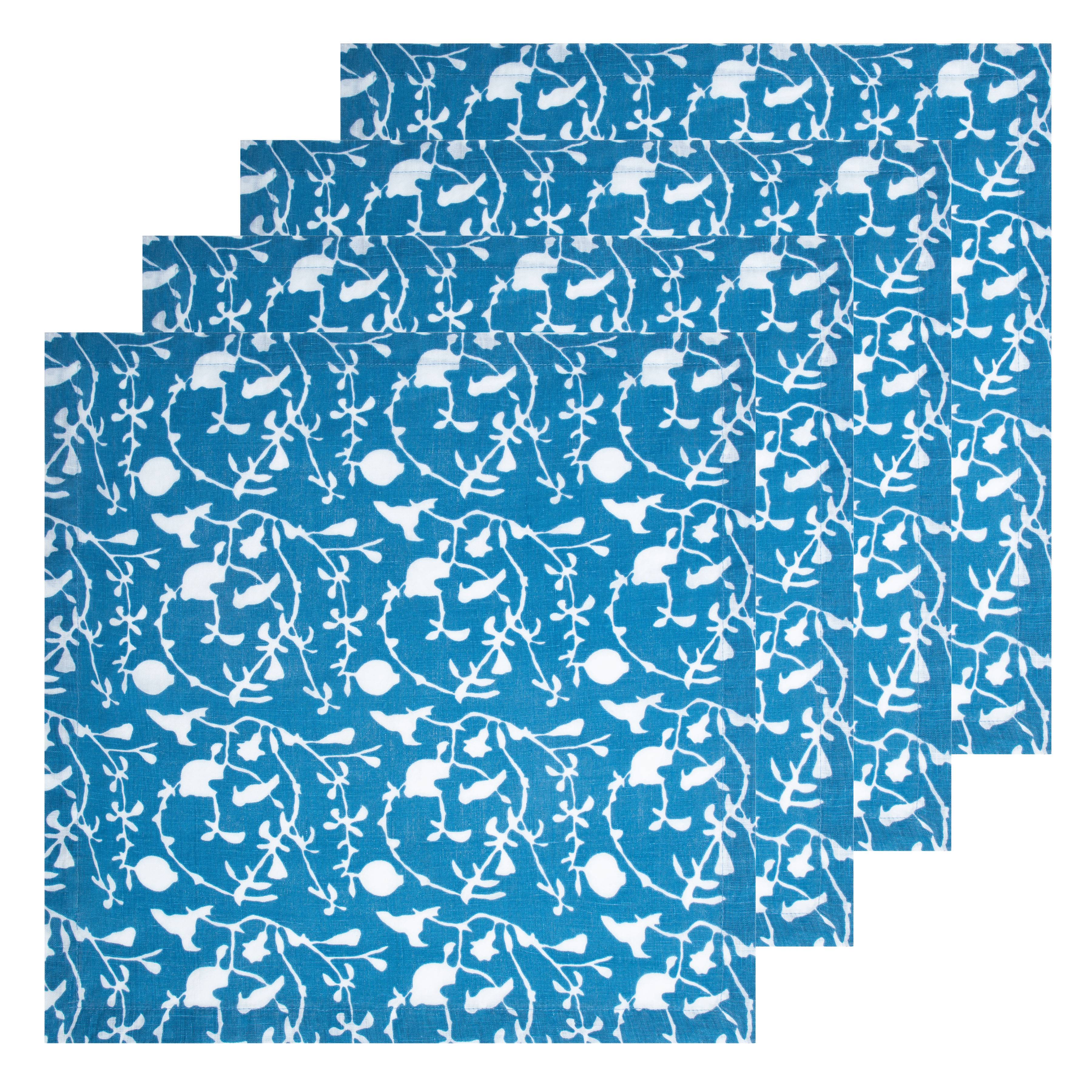 couleur-nature-sanctuary-serviettes-tissu-bleu-indigo-lot-4 image 5