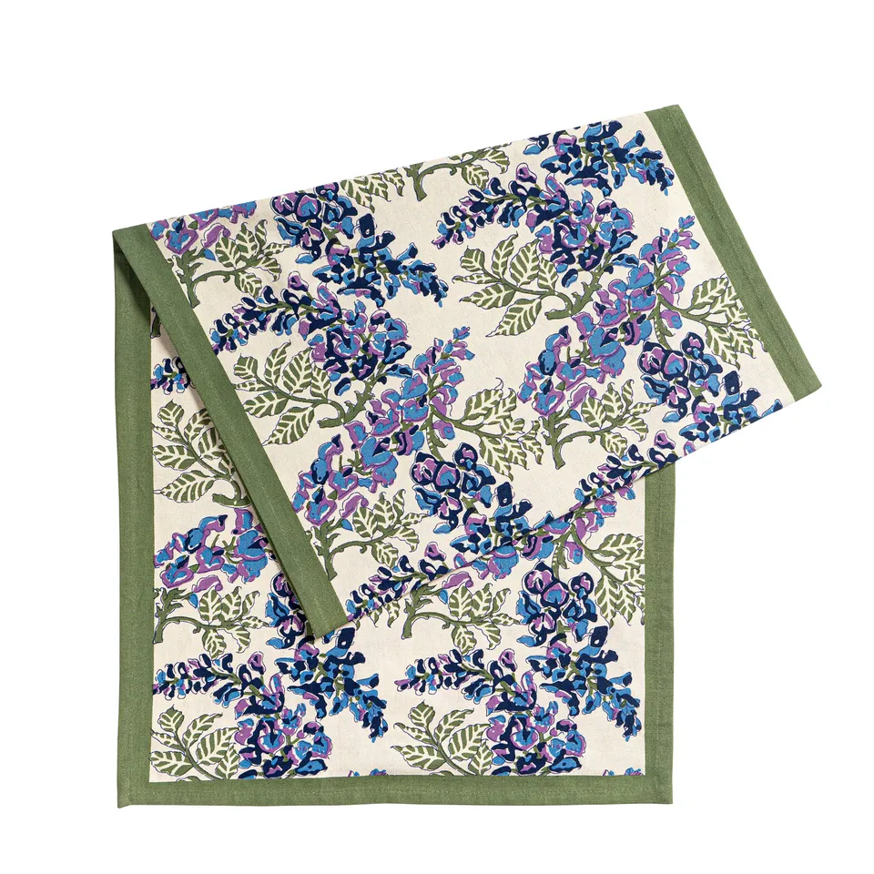 couleur-nature-wisteria-chemin-de-table-vert-bleu-16x72 image 1