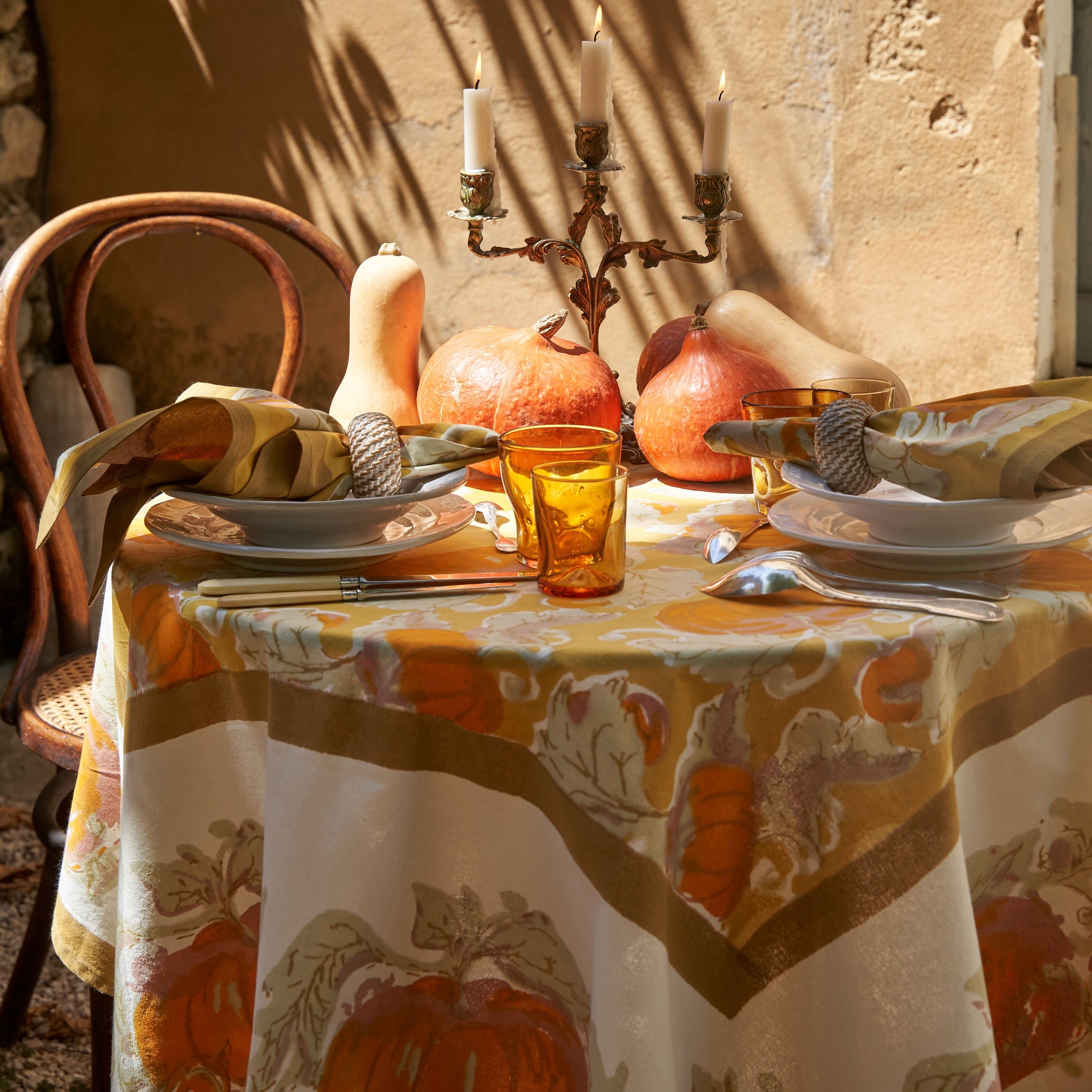 couleur-nature-pumpkin-orange-mustard-nappe-71x106-orange image 2
