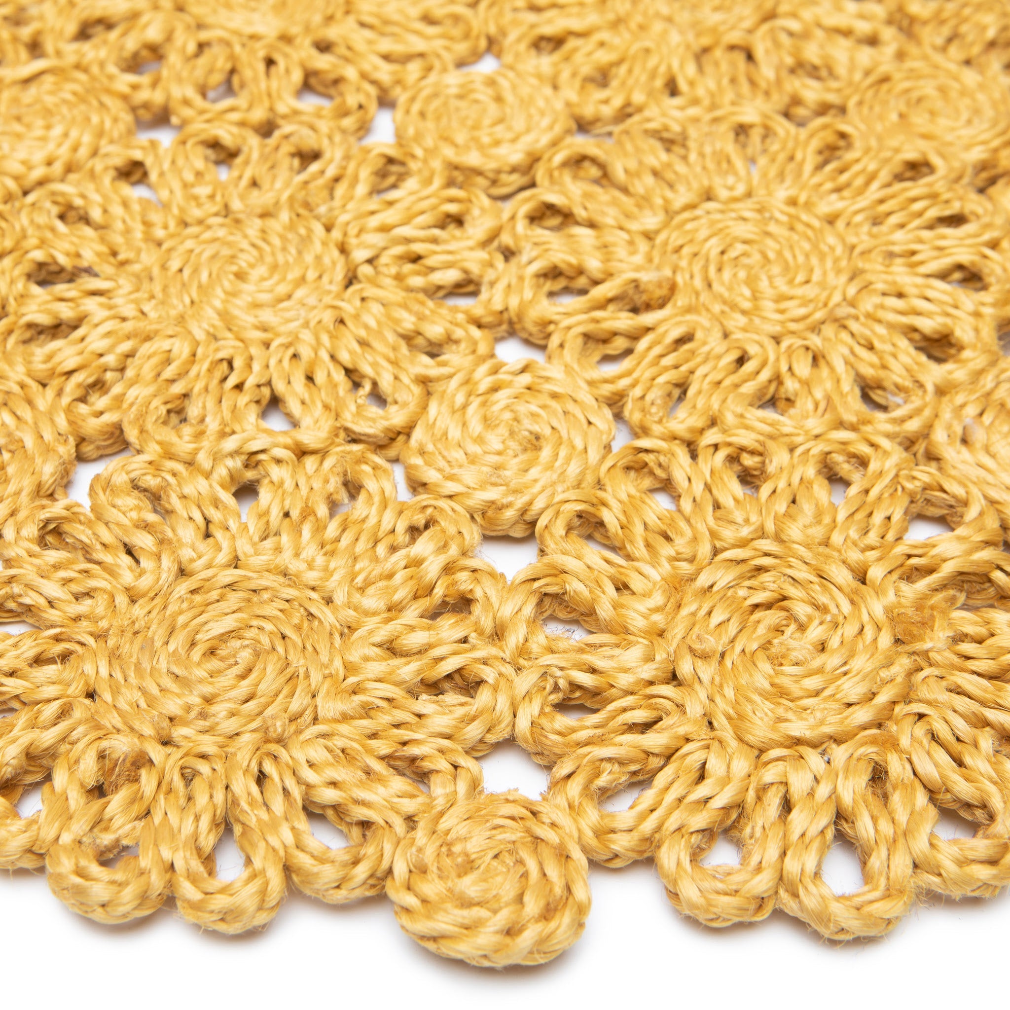 couleur-nature-daisy-set-de-table-rond-jute-moutarde-lot-4 image 2