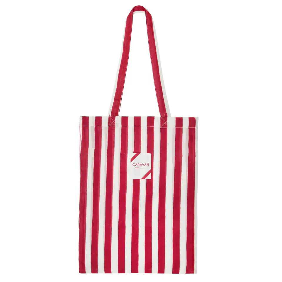 couleur-nature-cabana-stripes-tote-bag-coton-rouge image 1