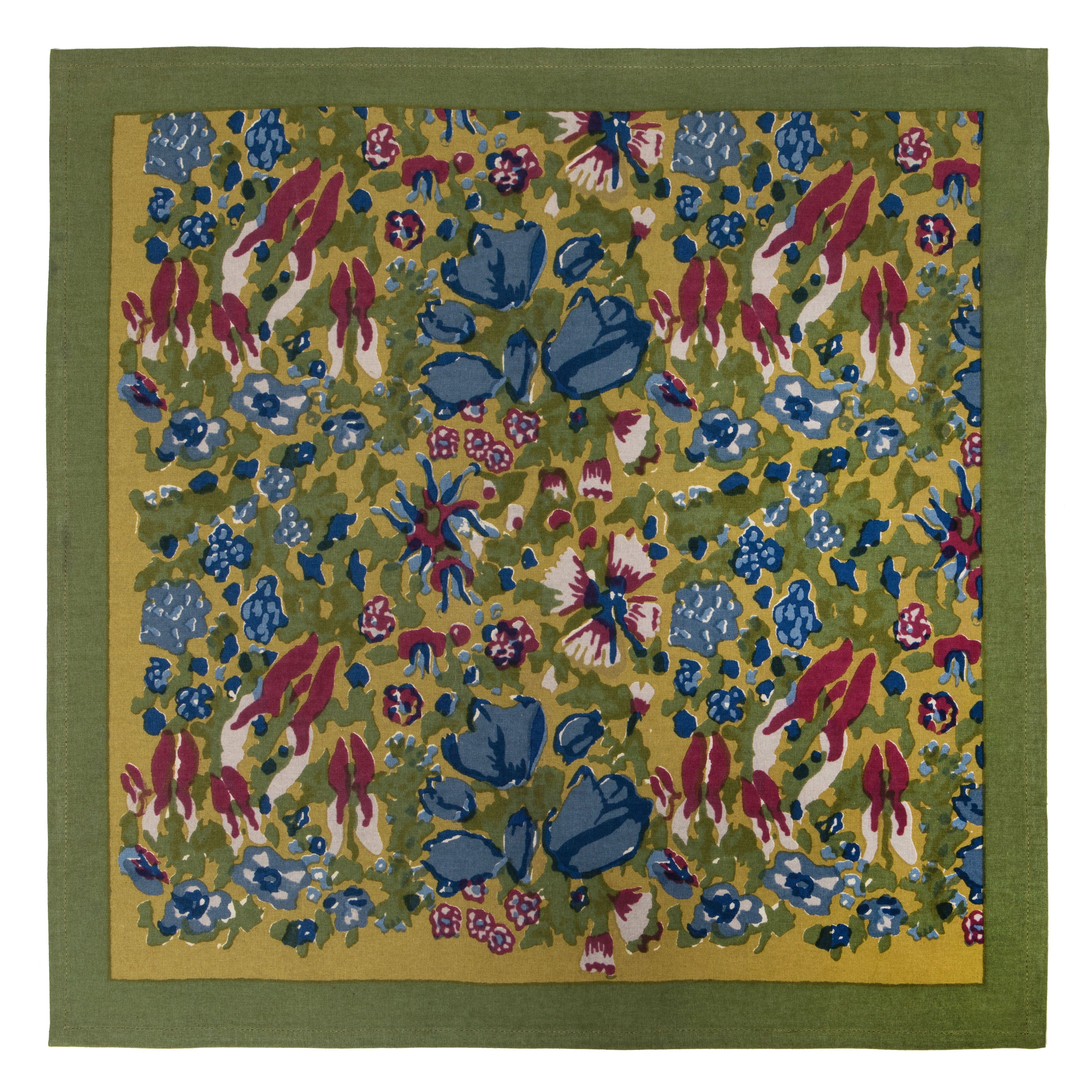 couleur-nature-jardin-serviettes-tissu-bleu-vert-lot-6 image 7
