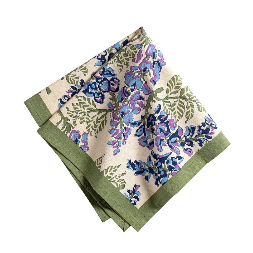 couleur-nature-wisteria-serviette-tissu-lot-6-vert-bleu image 1