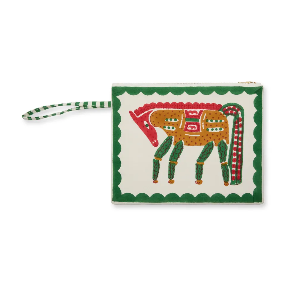 couleur-nature-cheval-nomade-pochette-coton-rouge-vert image 1