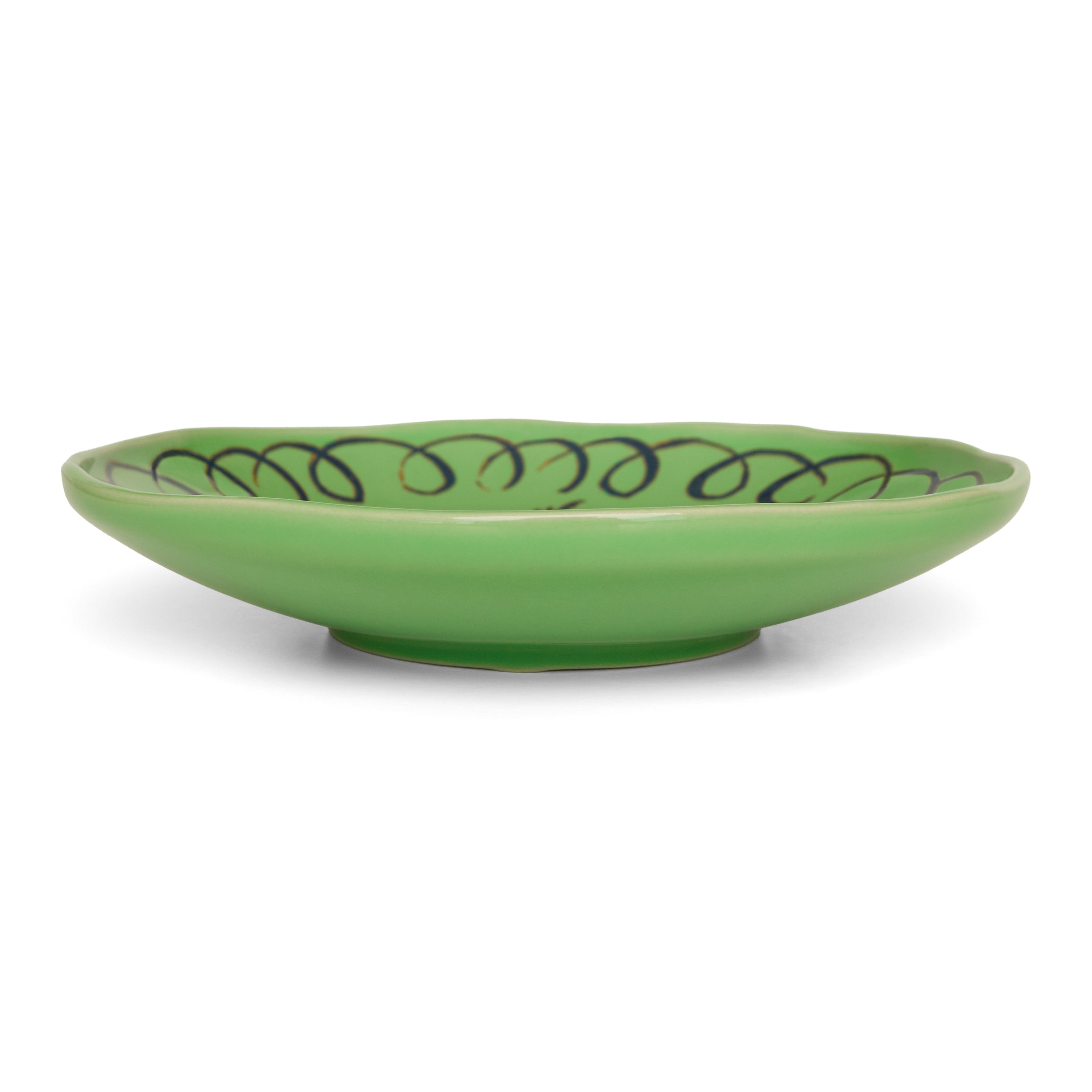 couleur-nature-amalfi-assiette-dessert-c-ramique-verte-23-cm image 2