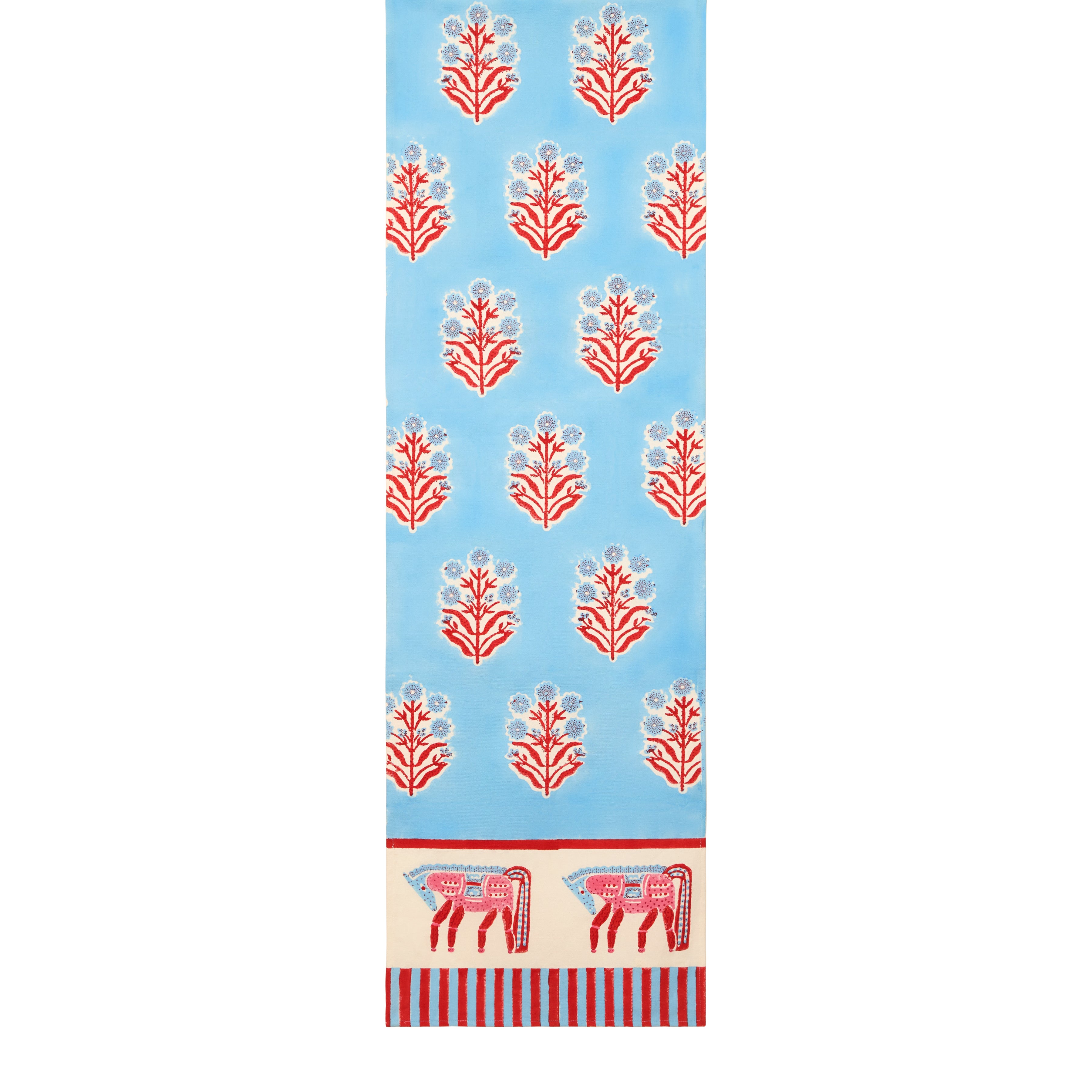 couleur-nature-cheval-nomade-chemin-de-table-rose-bleu-16x72 image 2