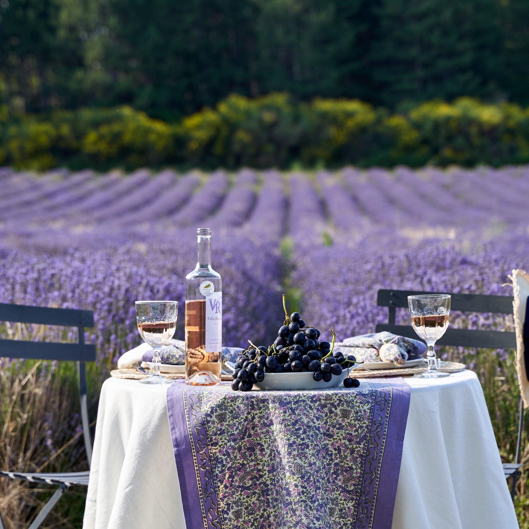 couleur-nature-lavender-chemin-table-coton-16x72 image 4