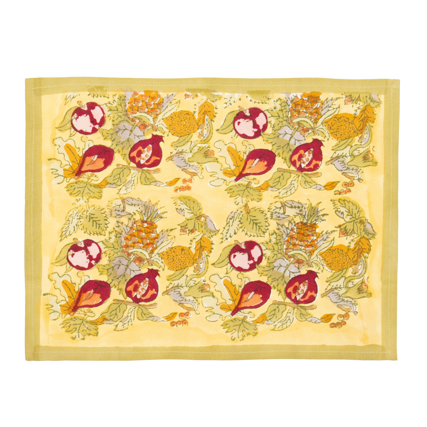 couleur-nature-tutti-frutti-sets-de-table-coton-lot-de-6-jaune image 3