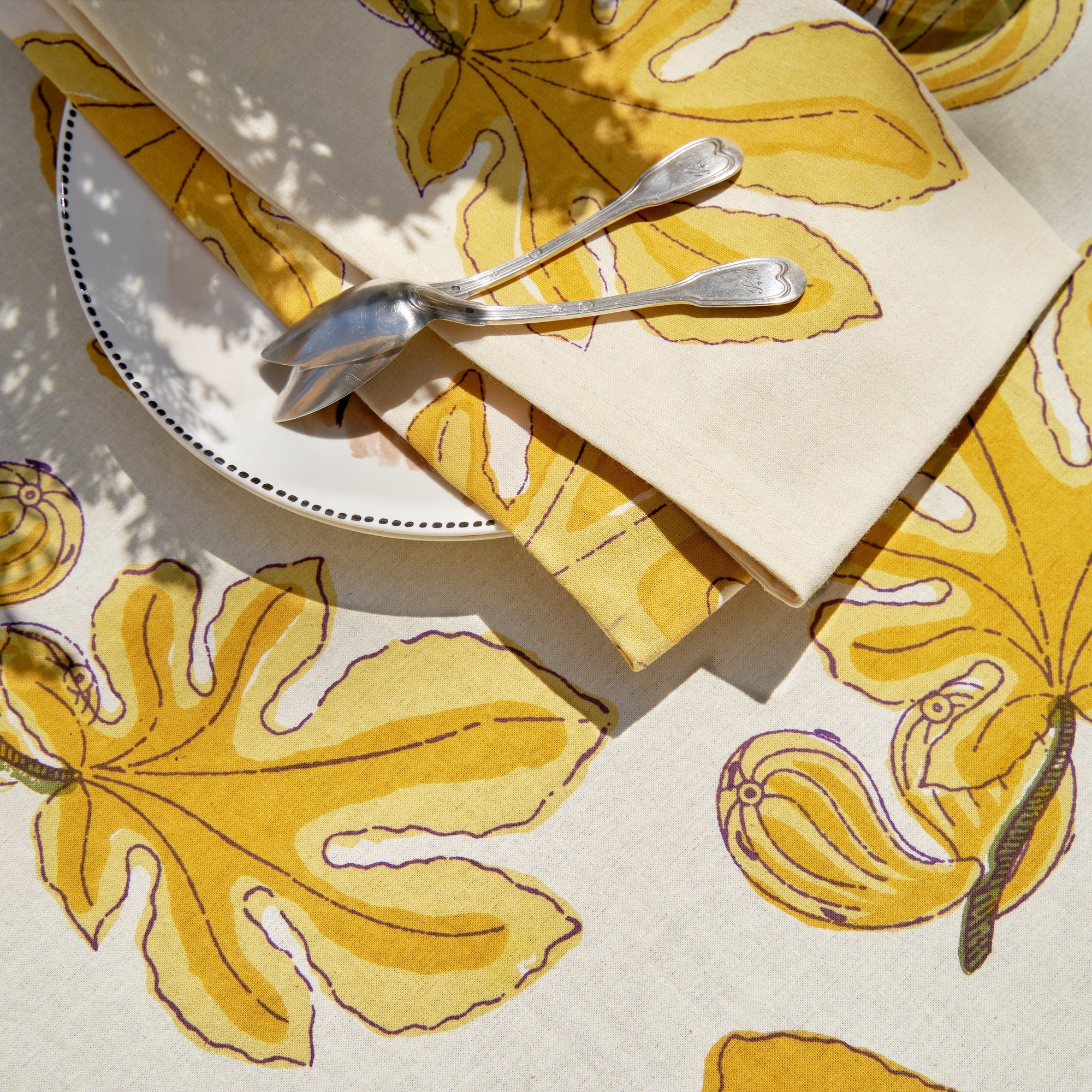 couleur-nature-fig-citrine-serviettes-coton-lot-6-ivoire image 4