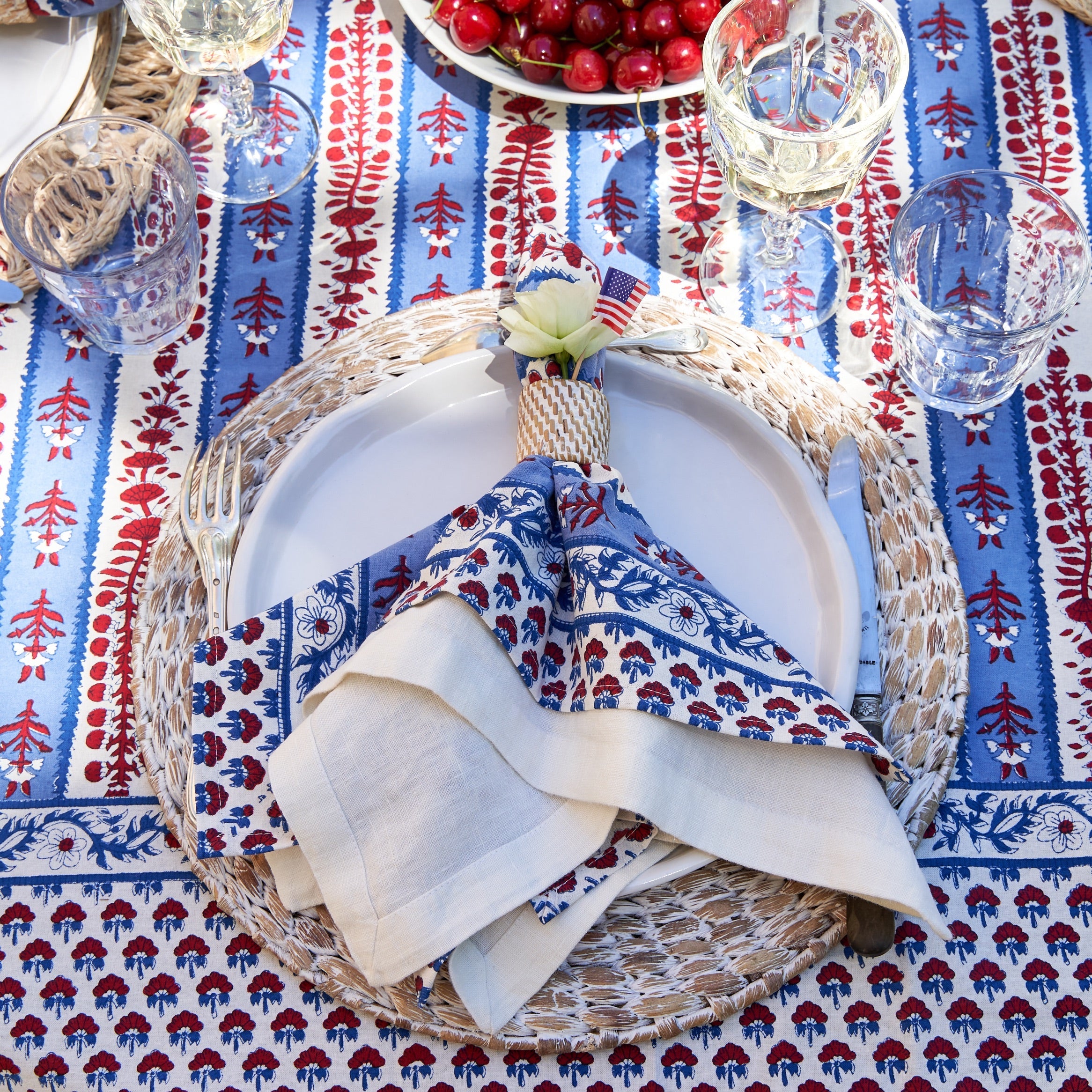 couleur-nature-set-de-table-rond-raphia-blanc-lot-de-4 image 4