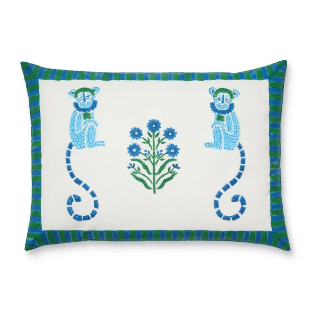 couleur-nature-jeu-de-singes-housse-coussin-bleu-40x55-cm image 1