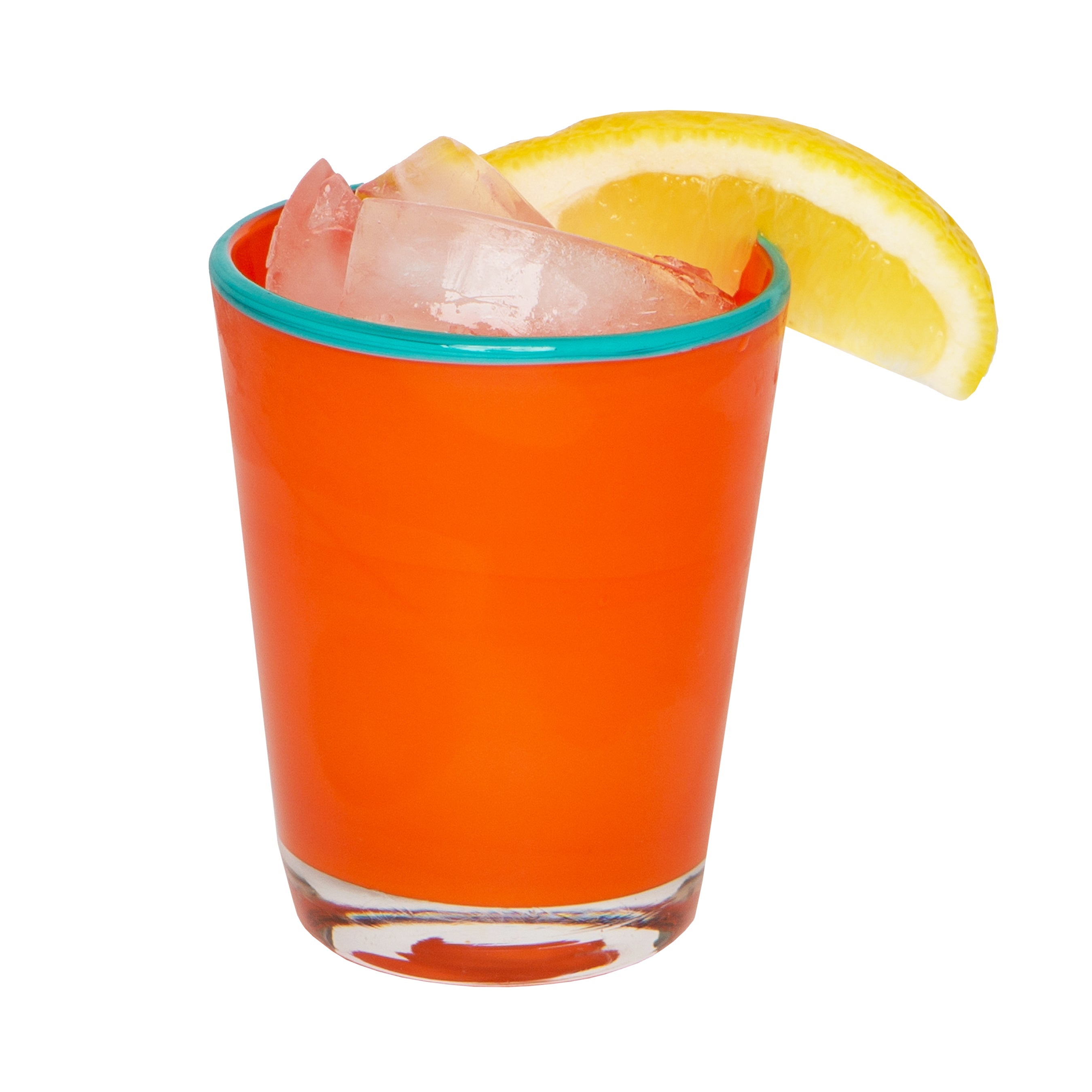 couleur-nature-summer-verres-souffl-orange-turquoise-lot-4 image 3