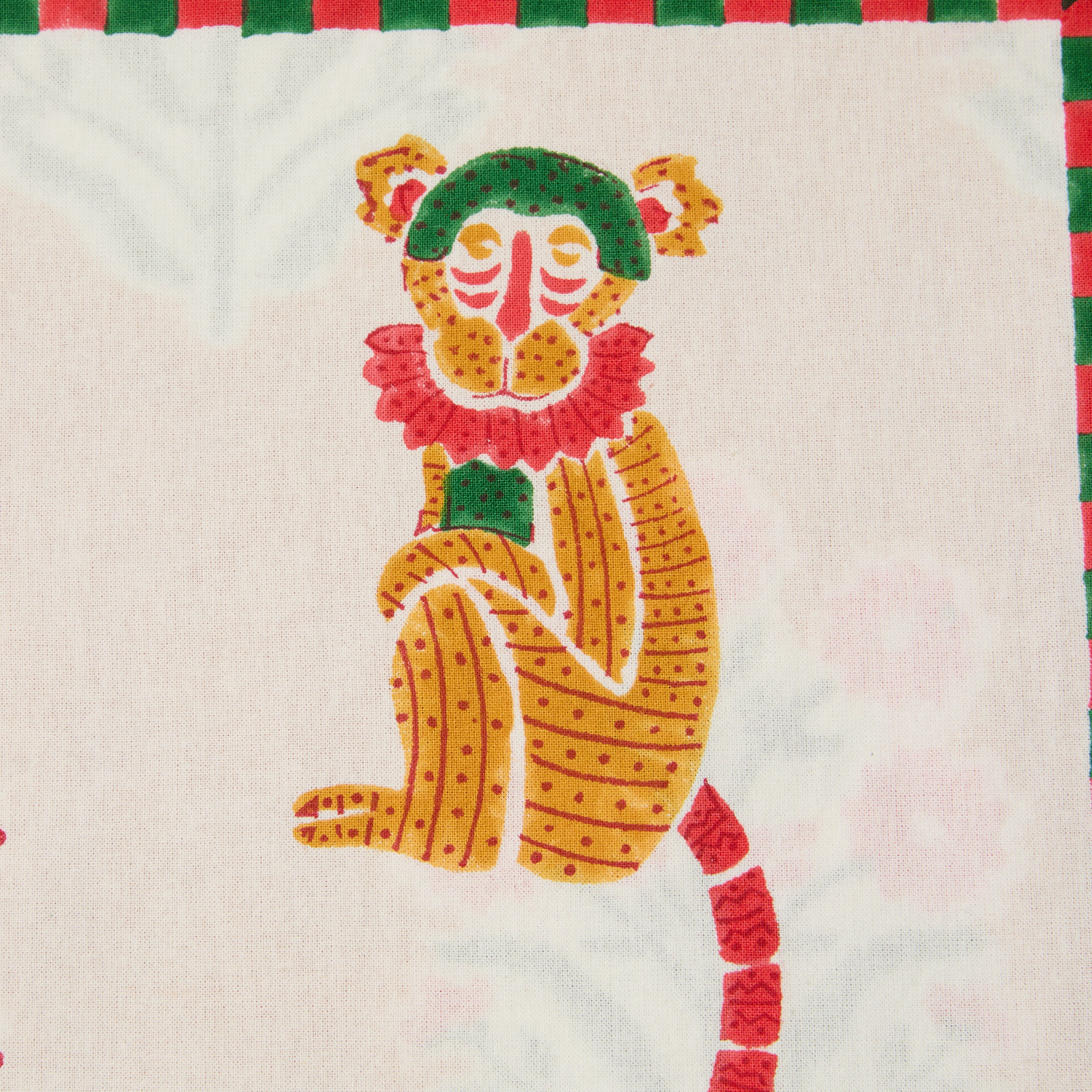 couleur-nature-jeu-de-singes-housse-coussin-vert-rouge-coton image 3