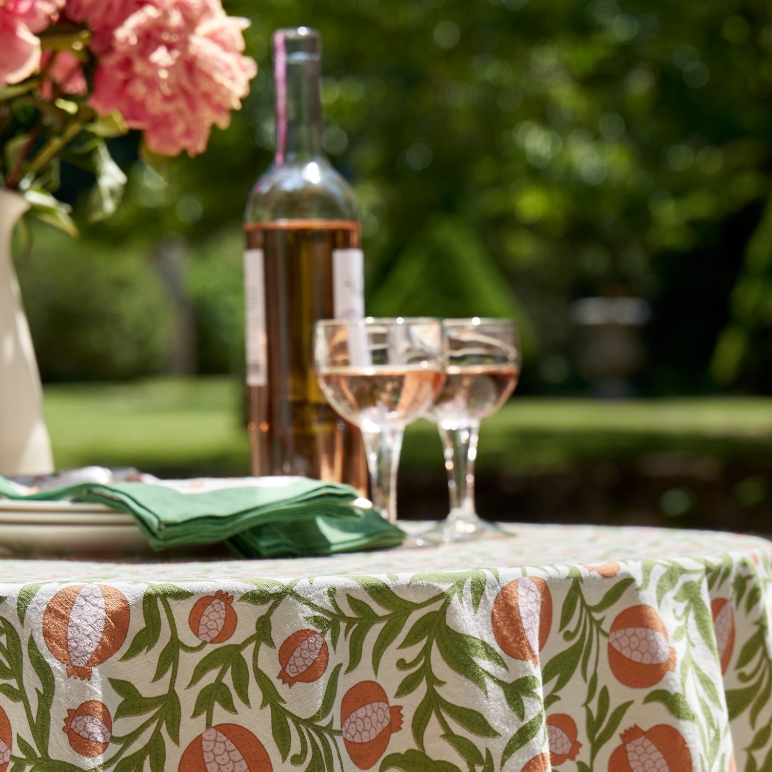 couleur-nature-grenadine-nappe-coton-orange-vert image 3