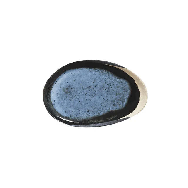 jars-c-ramistes-r-fectoire-plat-ovale-s-awa-c-ramique-bleue image 1