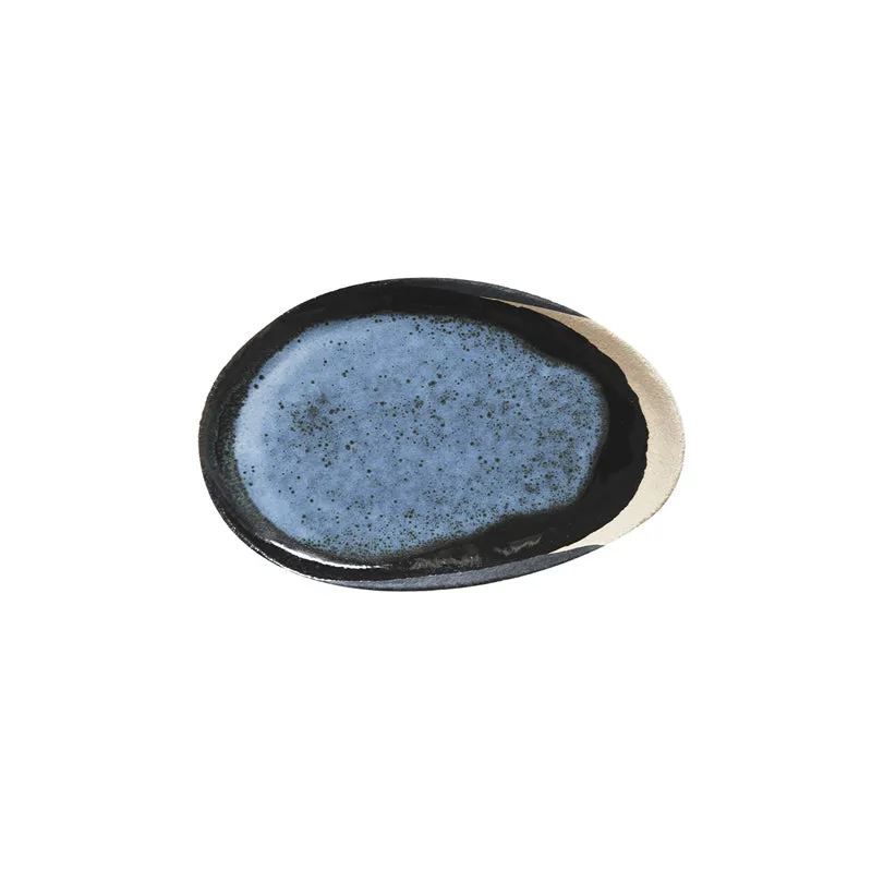 jars-c-ramistes-r-fectoire-plat-ovale-s-awa-c-ramique-bleue image 1
