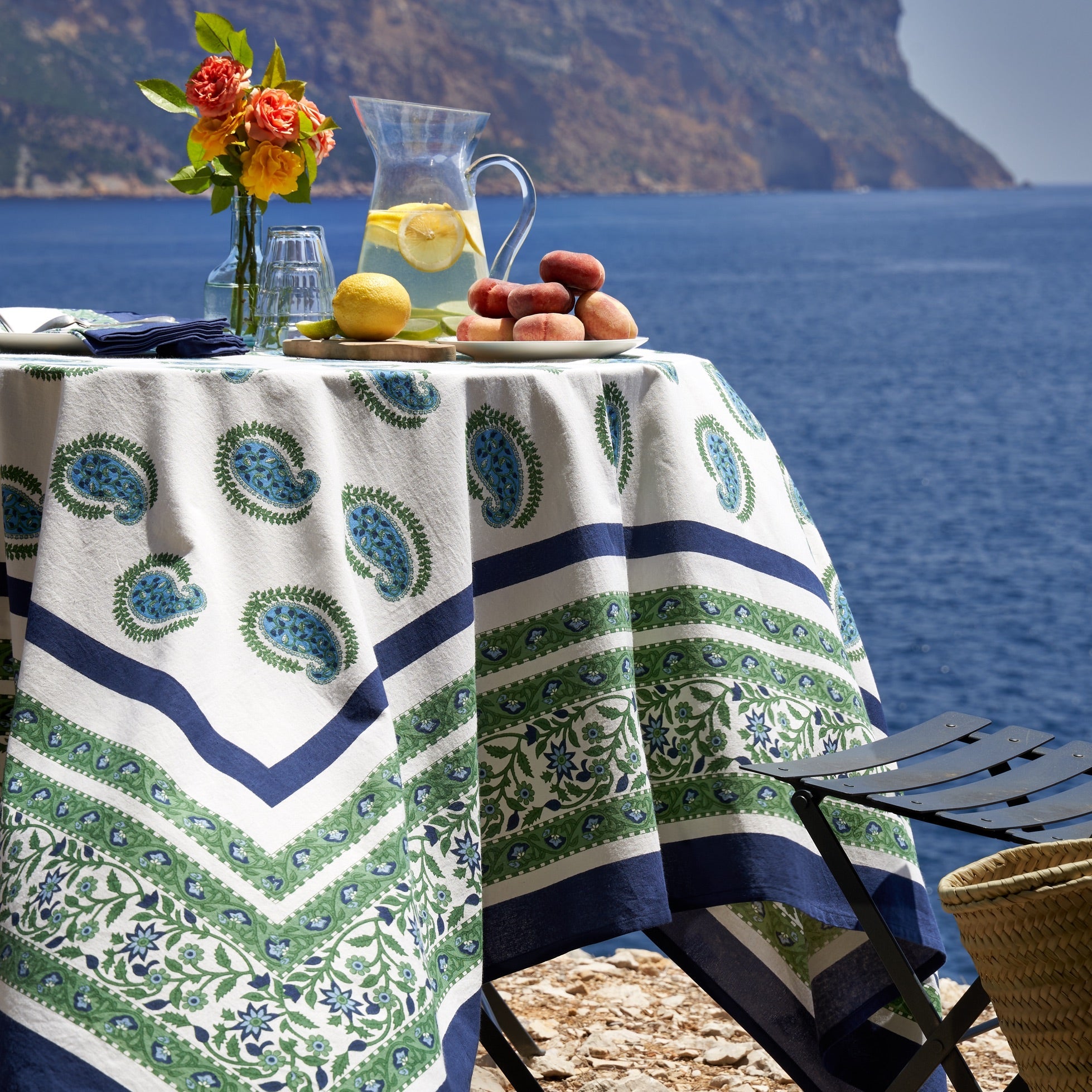couleur-nature-cassis-nappe-fran-aise-bleu-vert-coton-imprim image 2