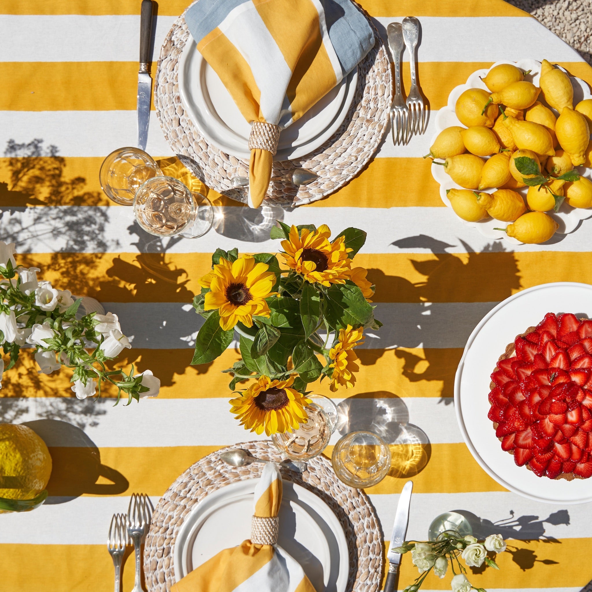 couleur-nature-st-tropez-serviettes-jaune-rayures-lot-6 image 3