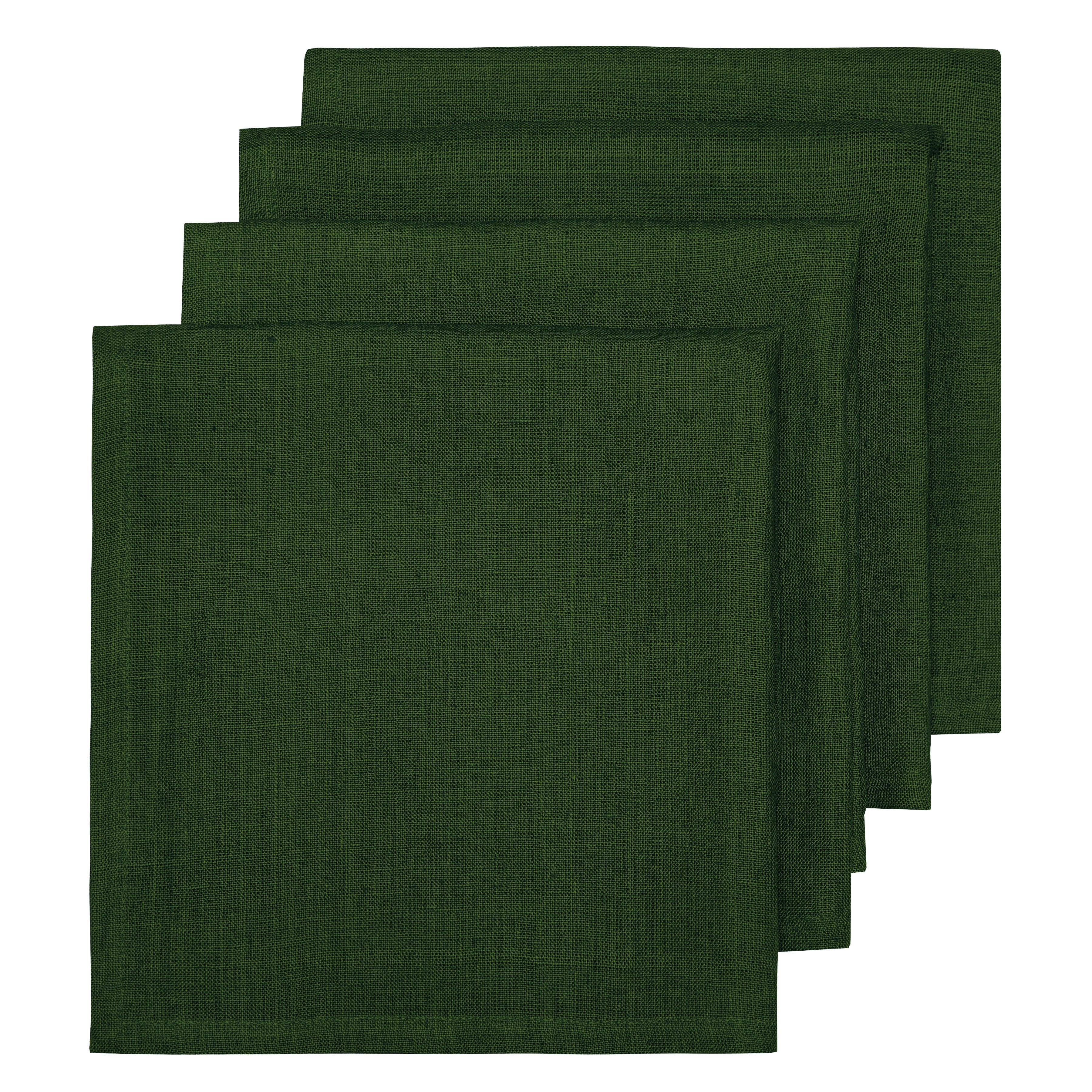 couleur-nature-palma-serviettes-table-vert-for-t-lot-4-lin-50-cm image 1