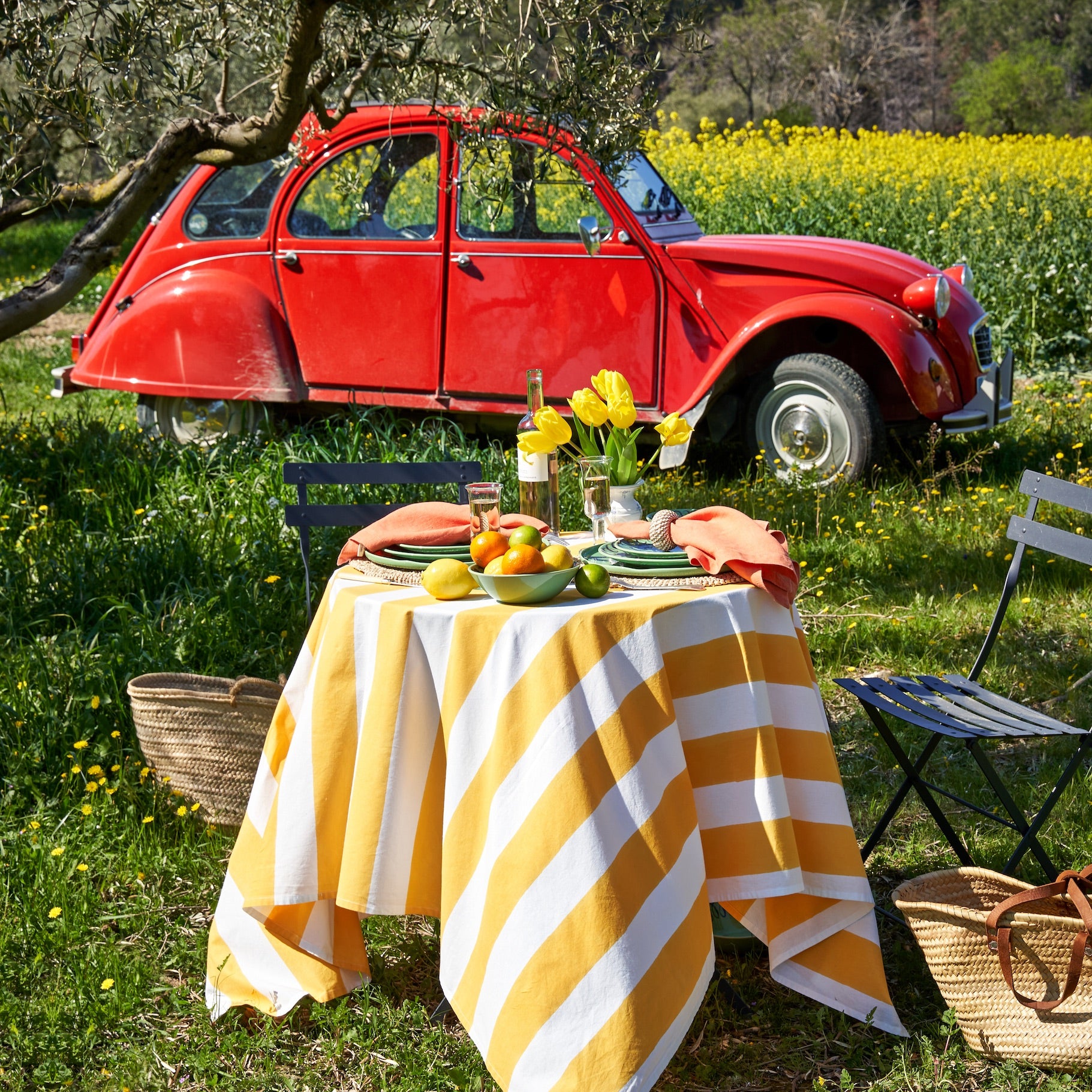 couleur-nature-st-tropez-nappe-rayures-jaunes-59x86 image 4