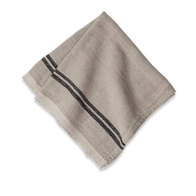 couleur-nature-vintage-serviettes-lin-naturel-noir-lot-4 image 1