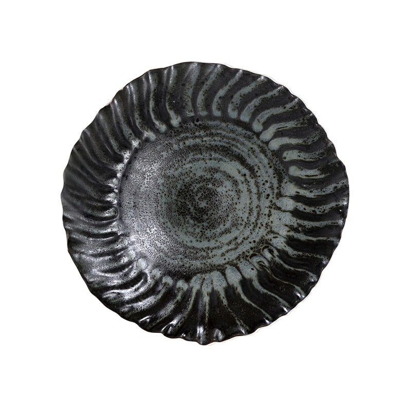 jars-partition-assiette-creuse-charbon-assiette-c-ramique-gris-noir image 1