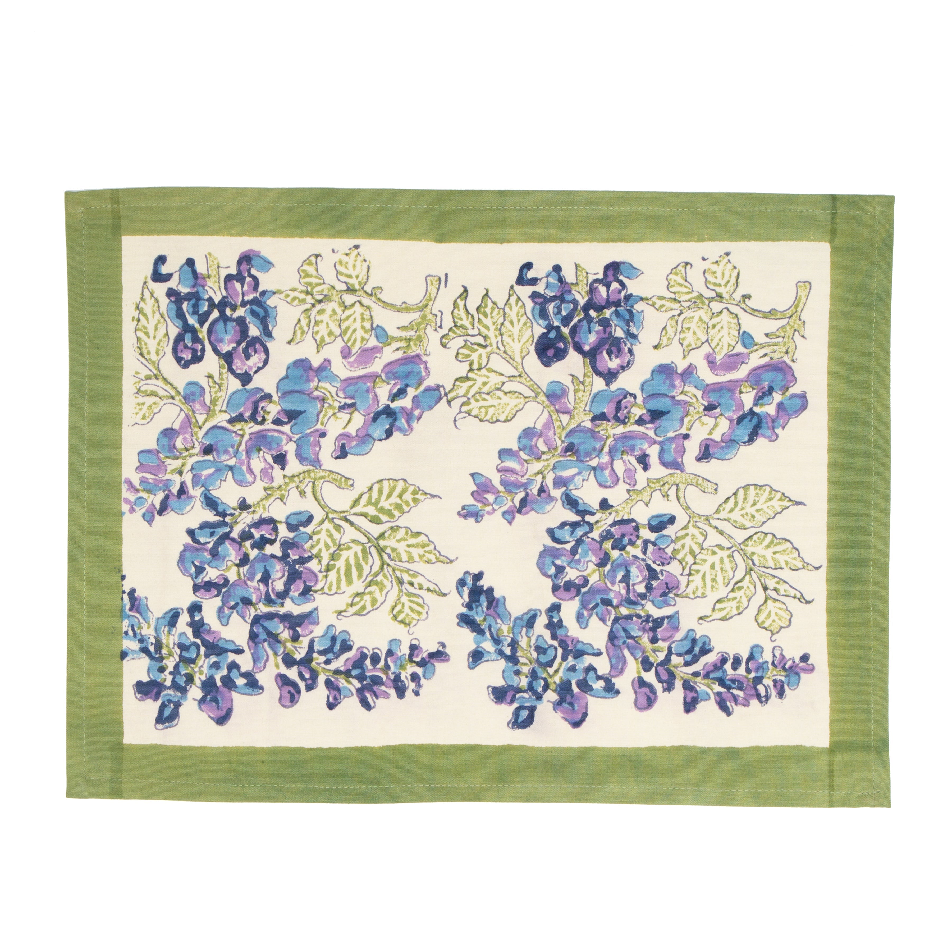 couleur-nature-placemats-wisteria-set-de-table-lot-6-vert image 1
