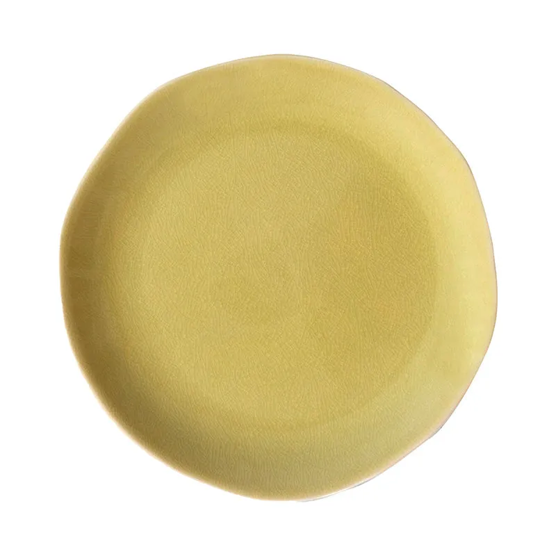 jars-tourron-assiette-plate-gen-t-jaune-craquel-e image 1