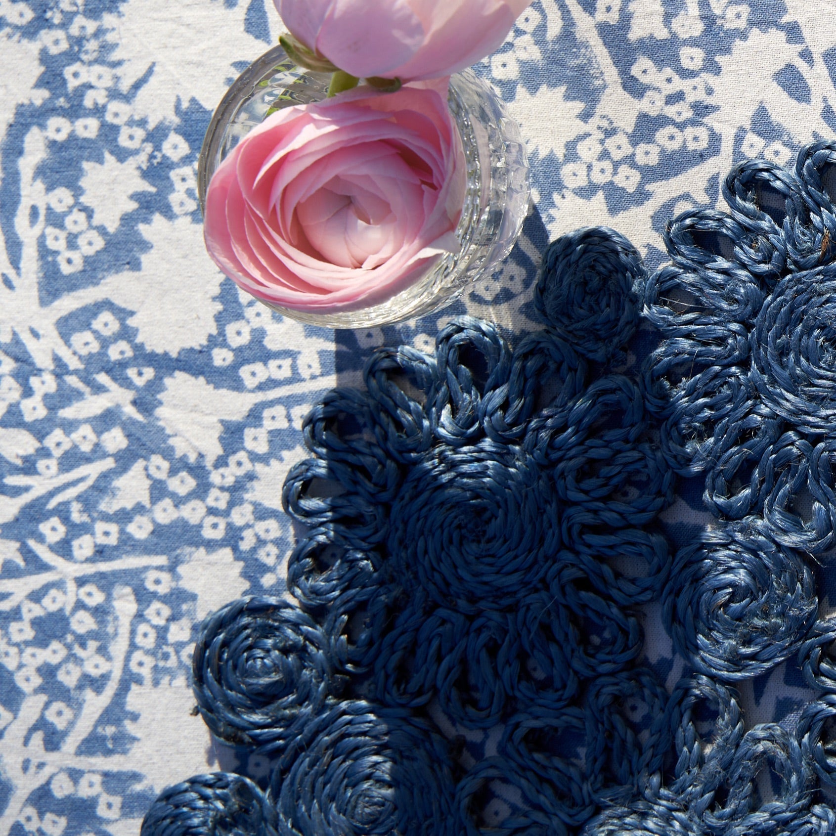 couleur-nature-meadows-bleu-nappe-rectangulaire-180x270-fleurie-6-8 image 4