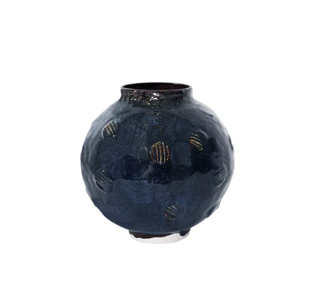 jars-artisan-vase-c-ramique-n-2-indigo image 1