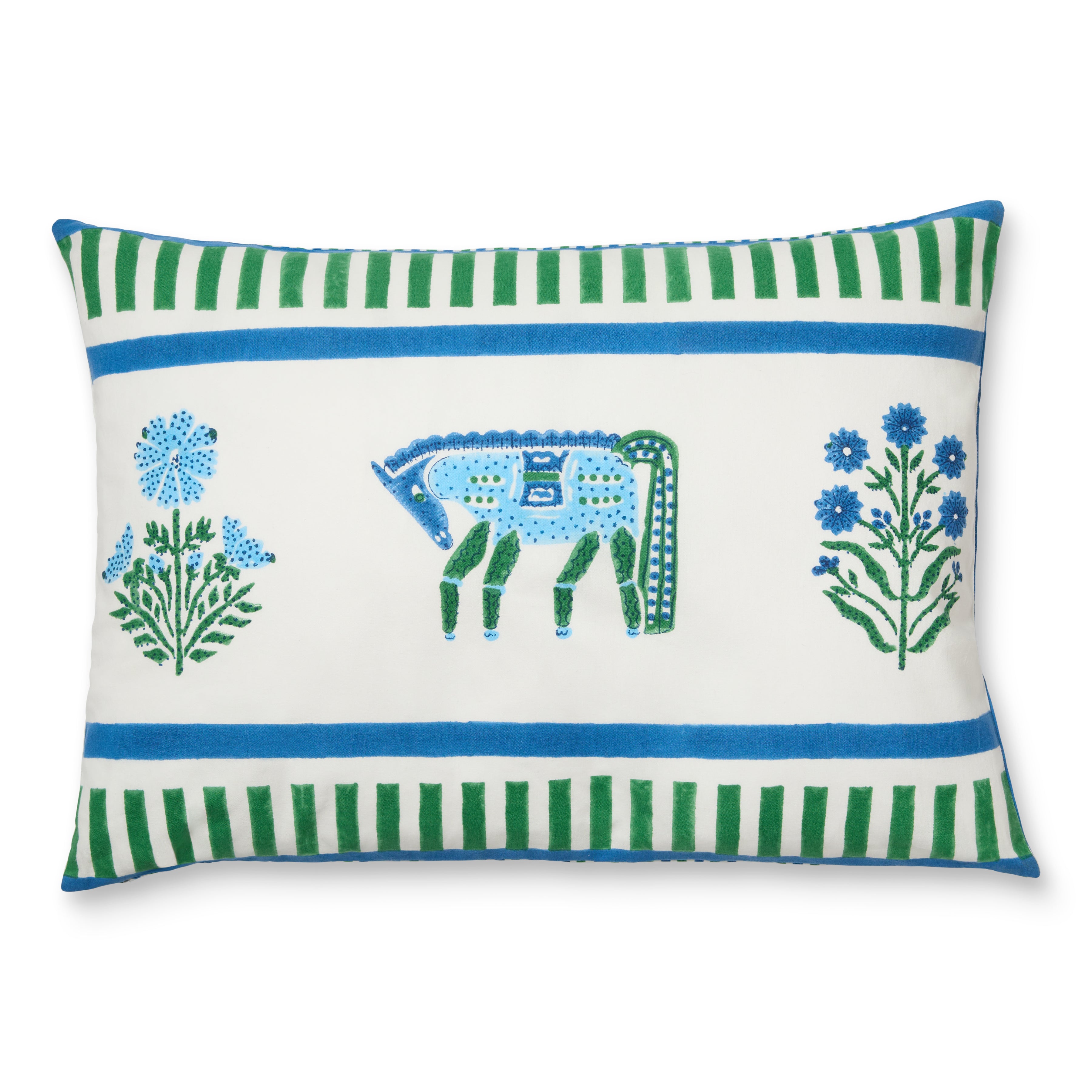 couleur-nature-cheval-nomade-housse-coussin-coton-bleu-vert image 1