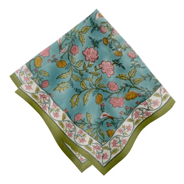 couleur-nature-giverny-serviettes-tissu-multicolore-lot-de-4 image 1