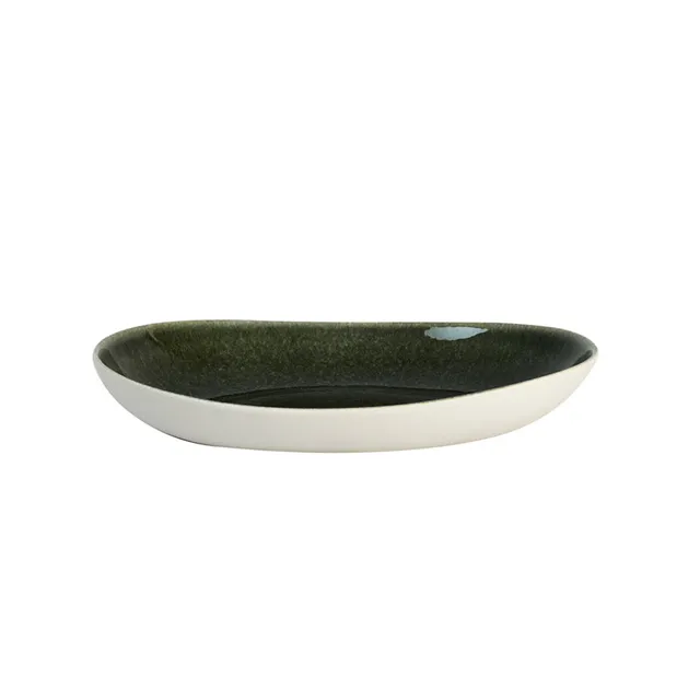 jars-r-fectoire-plat-ovale-orage-uni-vert-c-ramique image 1