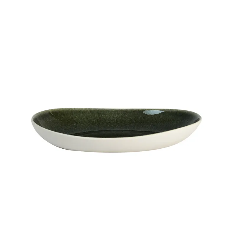 jars-r-fectoire-plat-ovale-orage-uni-vert-c-ramique image 1