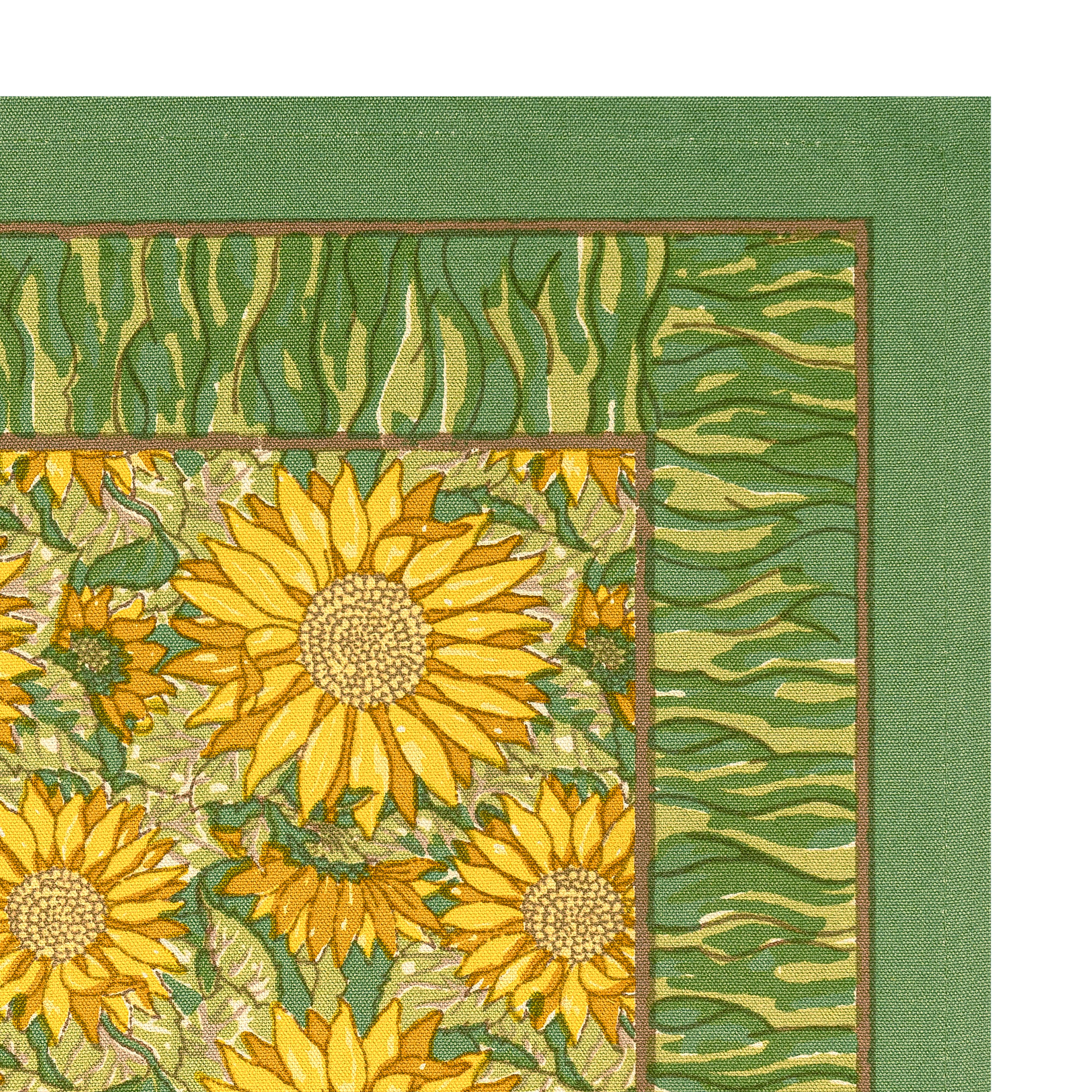 couleur-nature-sunflower-serviettes-table-jaune-vert-lot-6 image 4