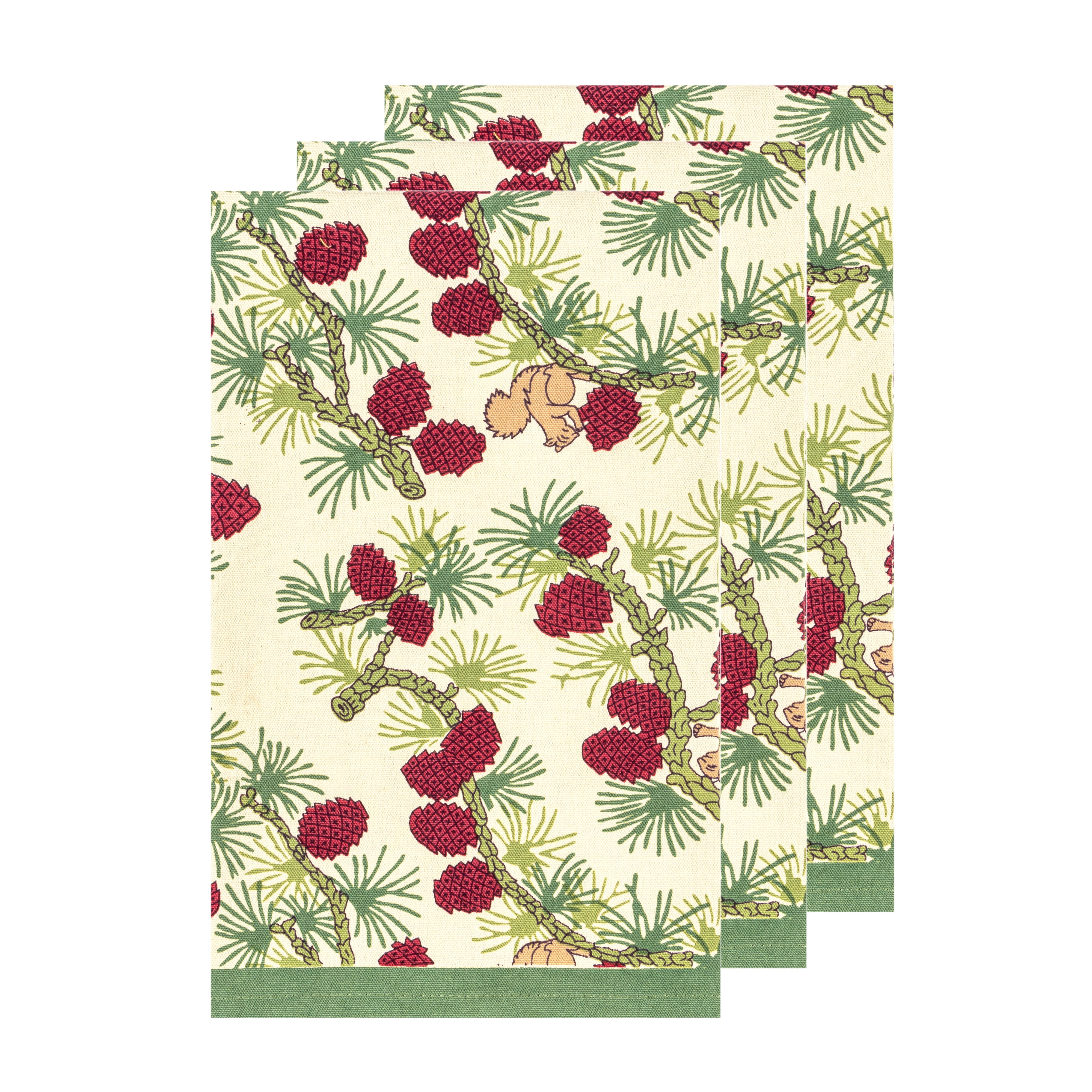 couleur-nature-cureuil-torchon-coton-lot-de-3-rouge image 2