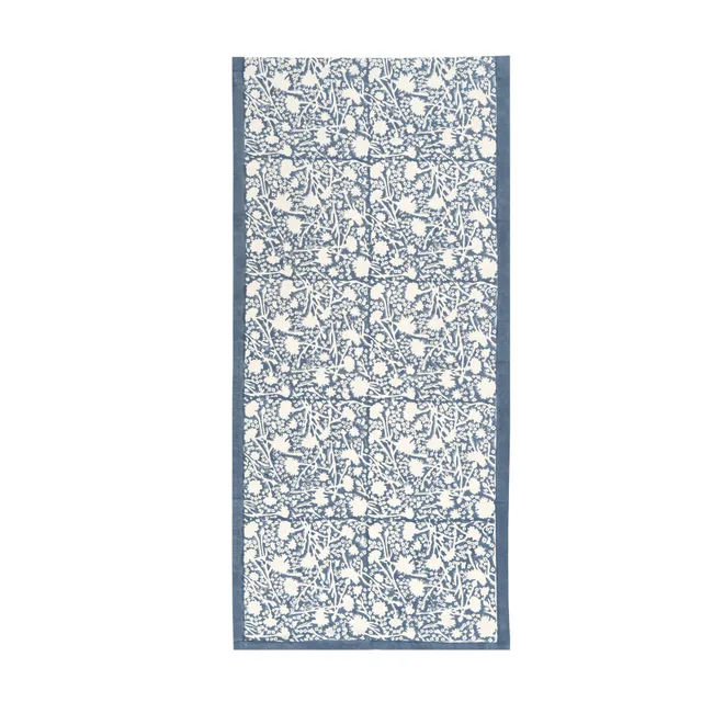 couleur-nature-meadows-runner-bleu-chemin-table-coton-16x72 image 1