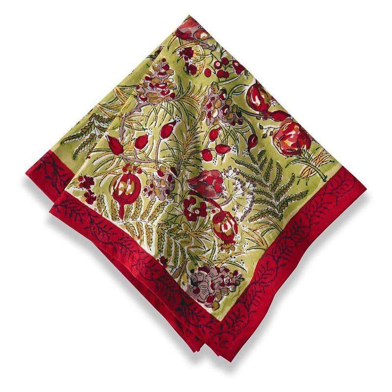 couleur-nature-winter-garden-serviettes-tissu-lot-6-rouge-coton image 1