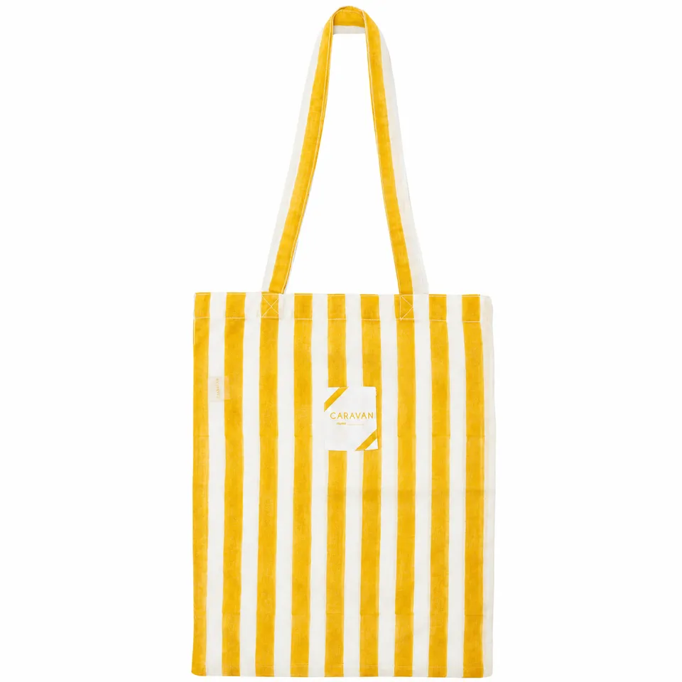 couleur-nature-cabana-stripes-tote-bag-jaune-coton-voile image 1