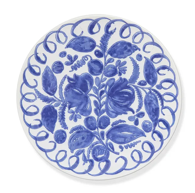 couleur-nature-amalfi-assiette-plate-c-ramique-blanc-bleu-27cm image 1