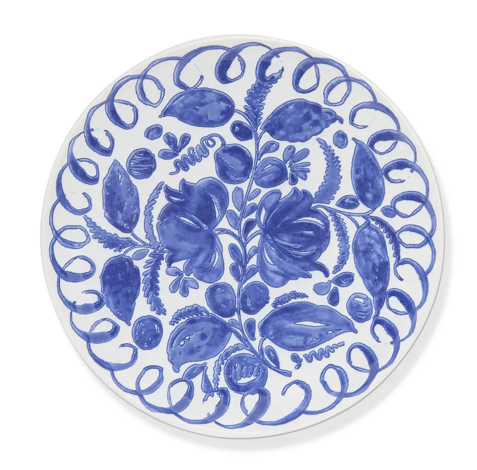 couleur-nature-amalfi-assiette-plate-c-ramique-blanc-bleu-27cm image 1