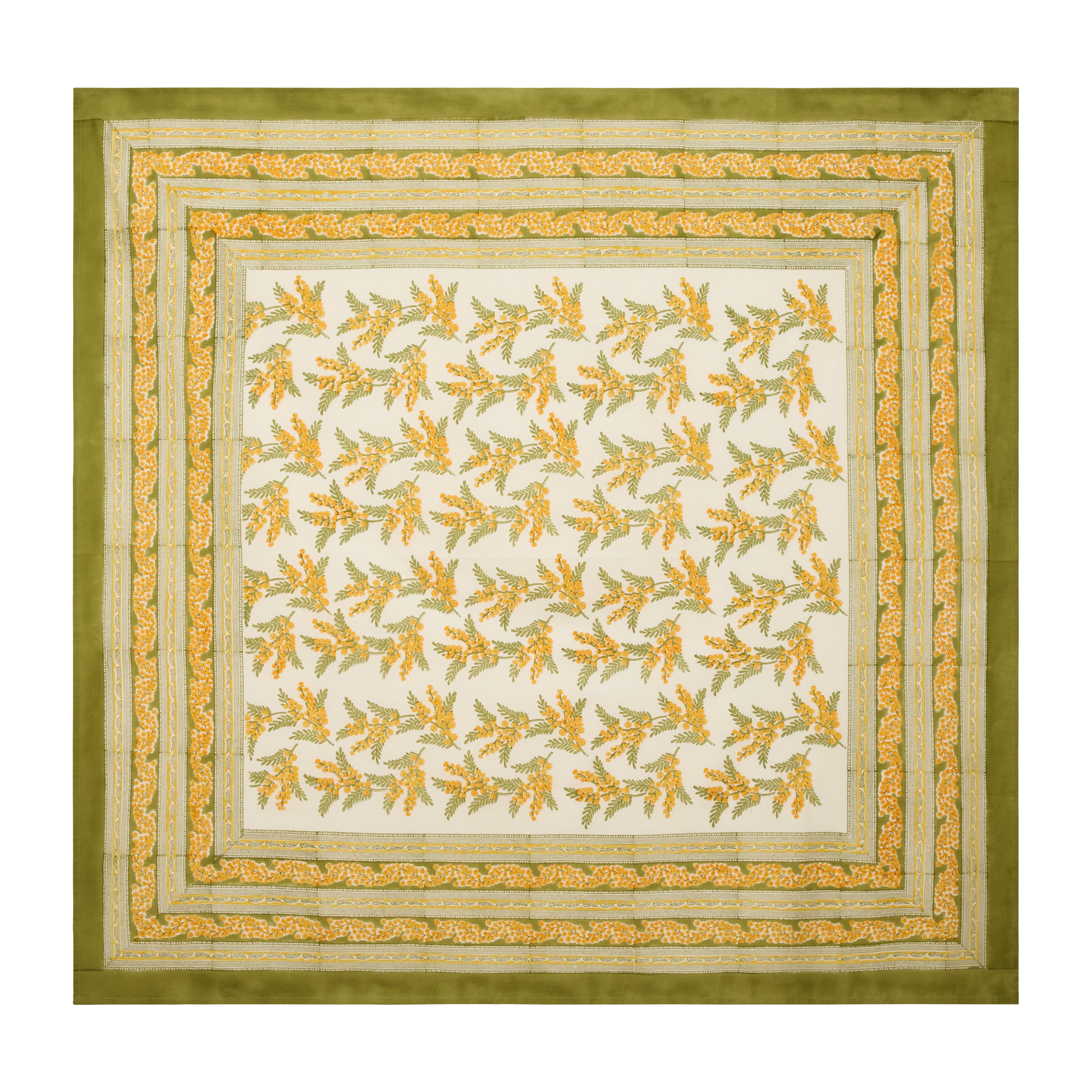 couleur-nature-mimosa-nappe-coton-jaune-vert-71x106 image 7