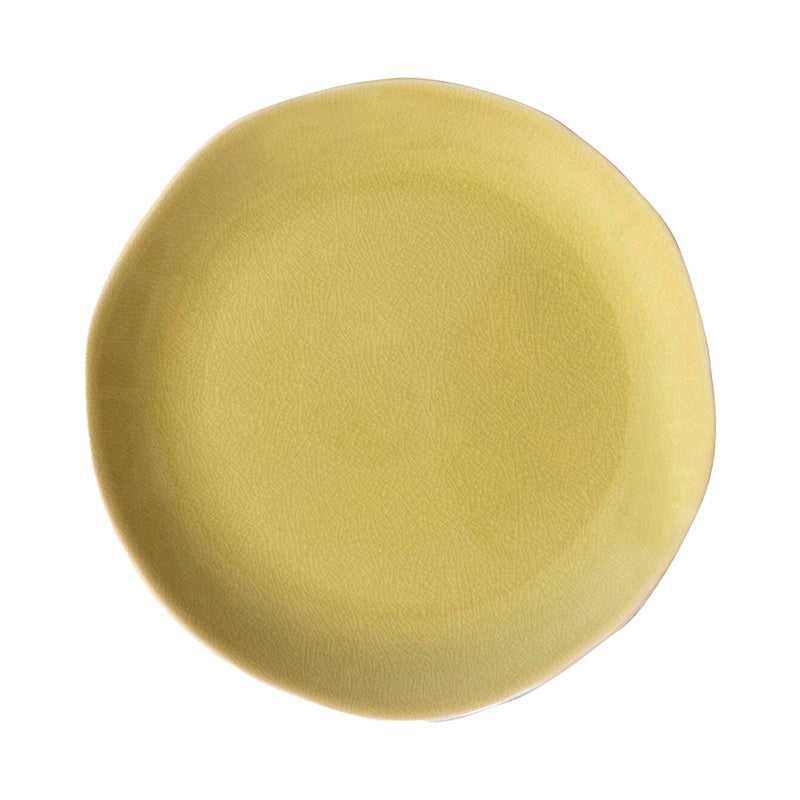 jars-tourron-assiette-plate-gen-t-jaune-craquel-e image 1