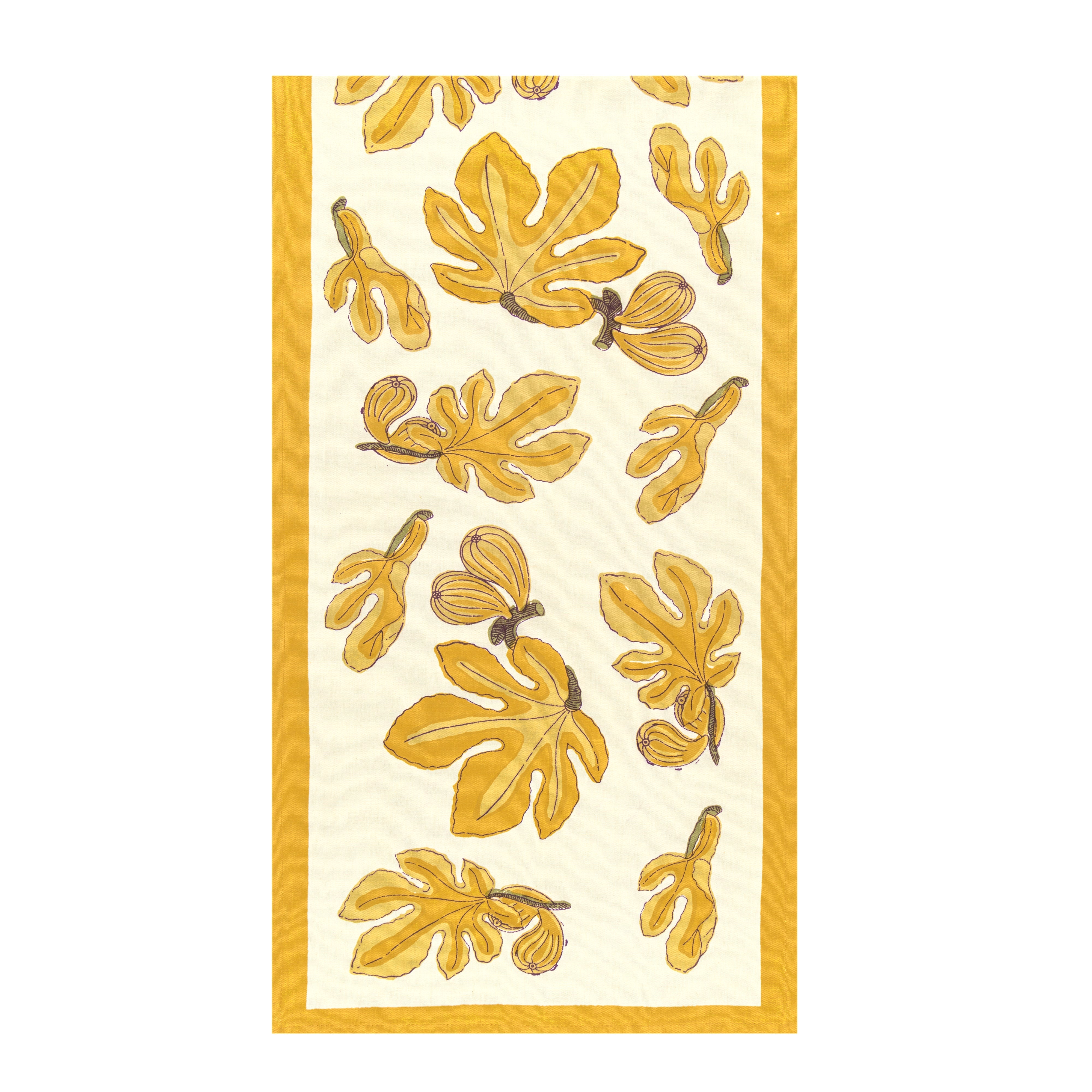 couleur-nature-fig-citrine-chemin-de-table-coton-16x72 image 2