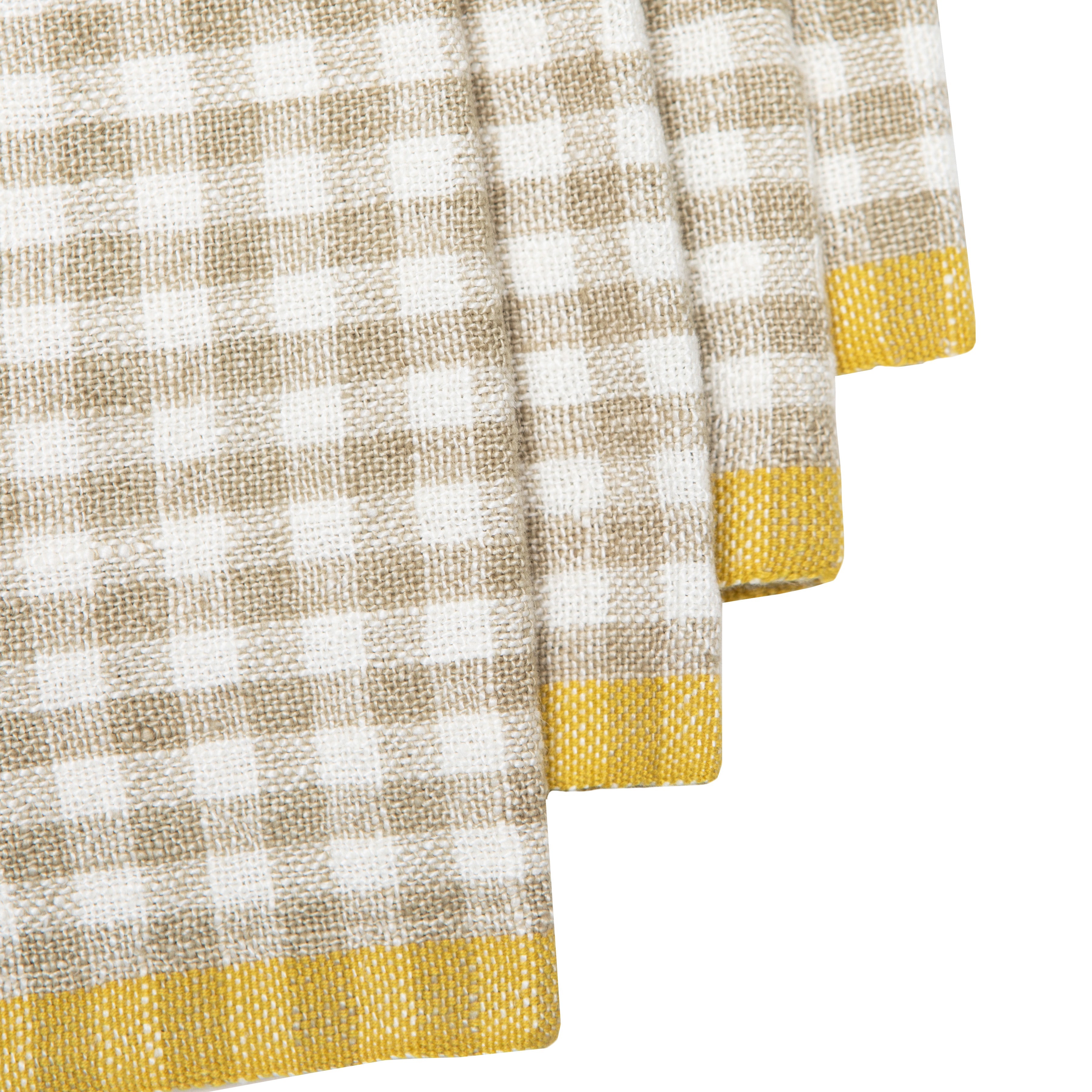 couleur-nature-gingham-serviettes-tissu-carreaux-naturel-coton image 2