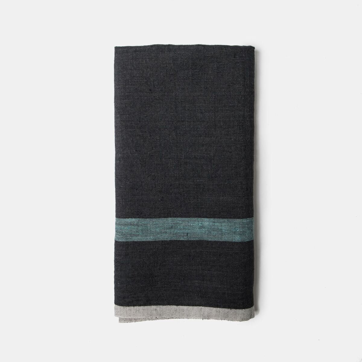 couleur-nature-tea-towels-charcoal-aqua-torchon-lin-lot-2 image 1