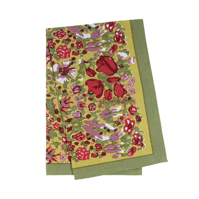couleur-nature-jardin-torchon-coton-rouge-vert-lot-3 image 1