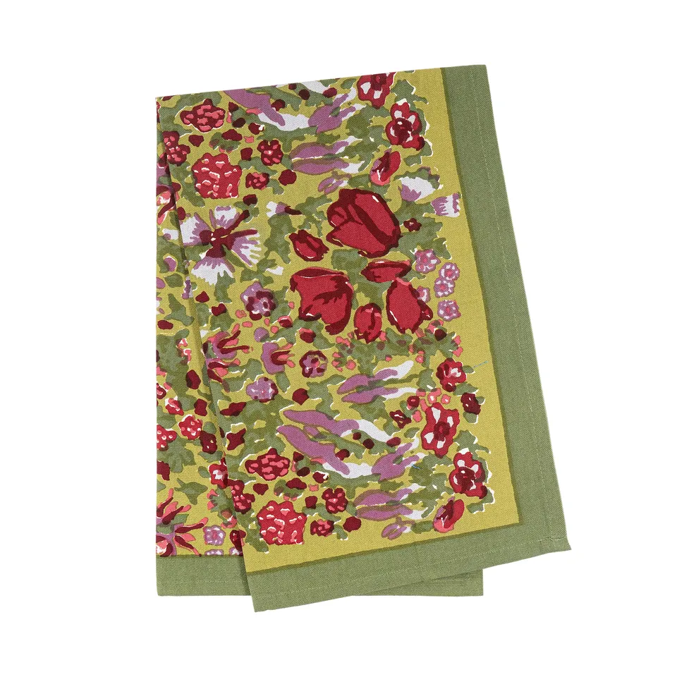 couleur-nature-jardin-torchon-coton-rouge-vert-lot-3 image 1